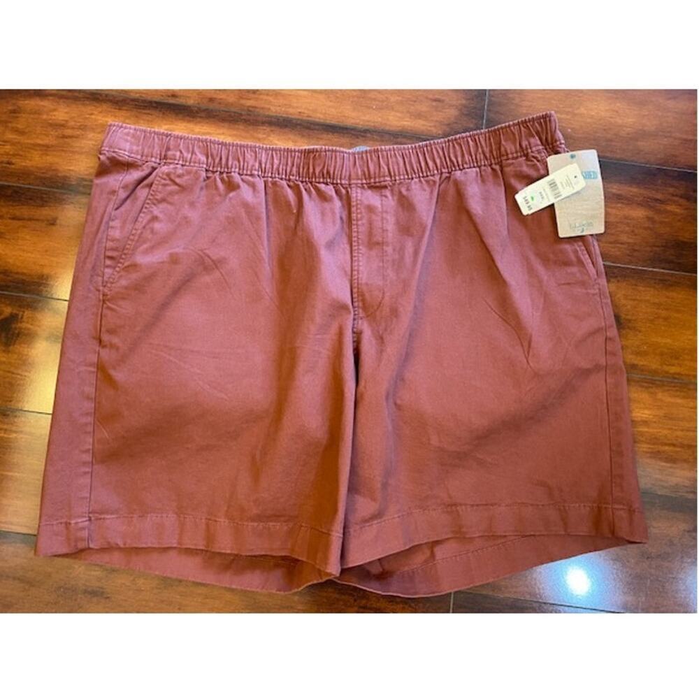 L.L. Bean Men's Lakewashed Stretch Khaki‎ Shorts, Pull-On, 8" NWTs